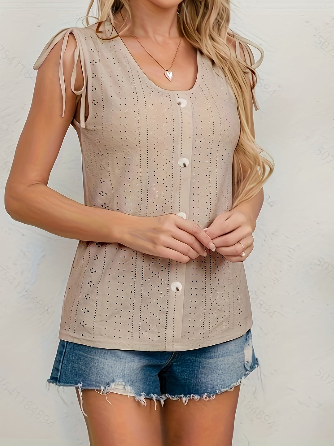 Heidi-Mode | Bluse mit Kurzen Ärmeln und Augen