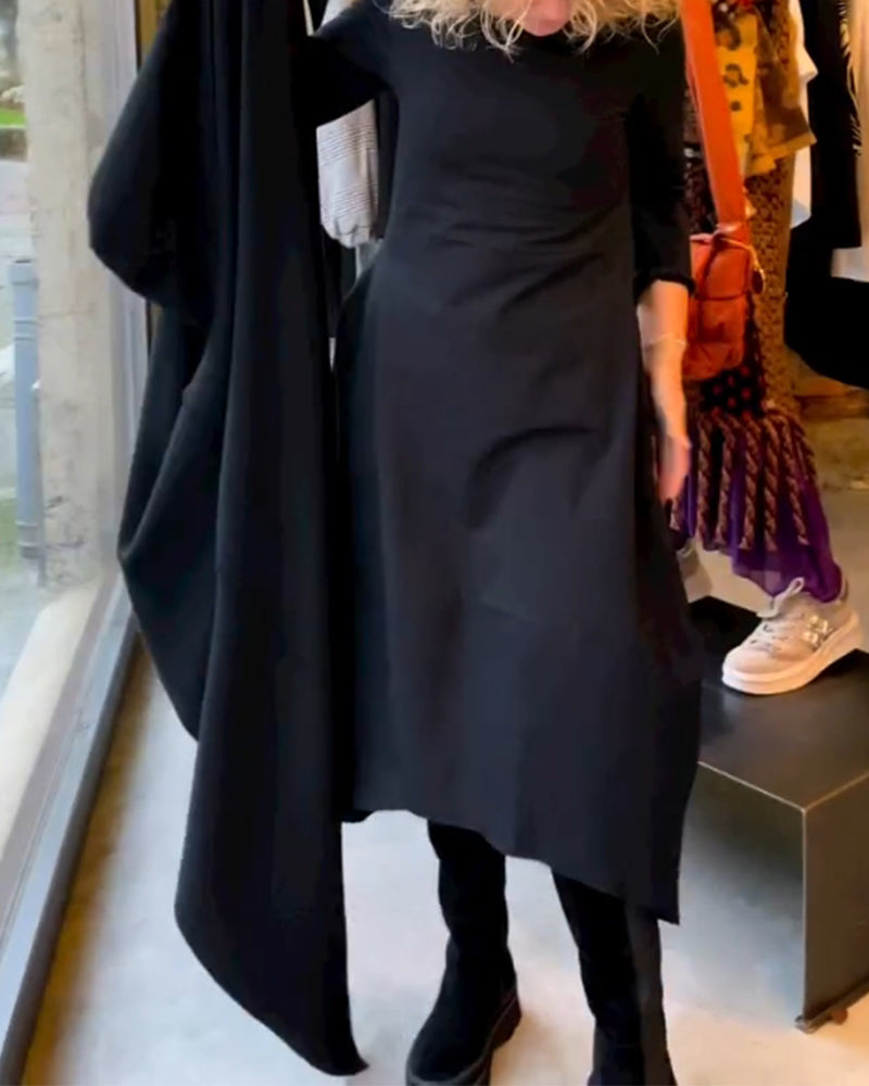 Heidi-Mode | Schwarzes Midikleid