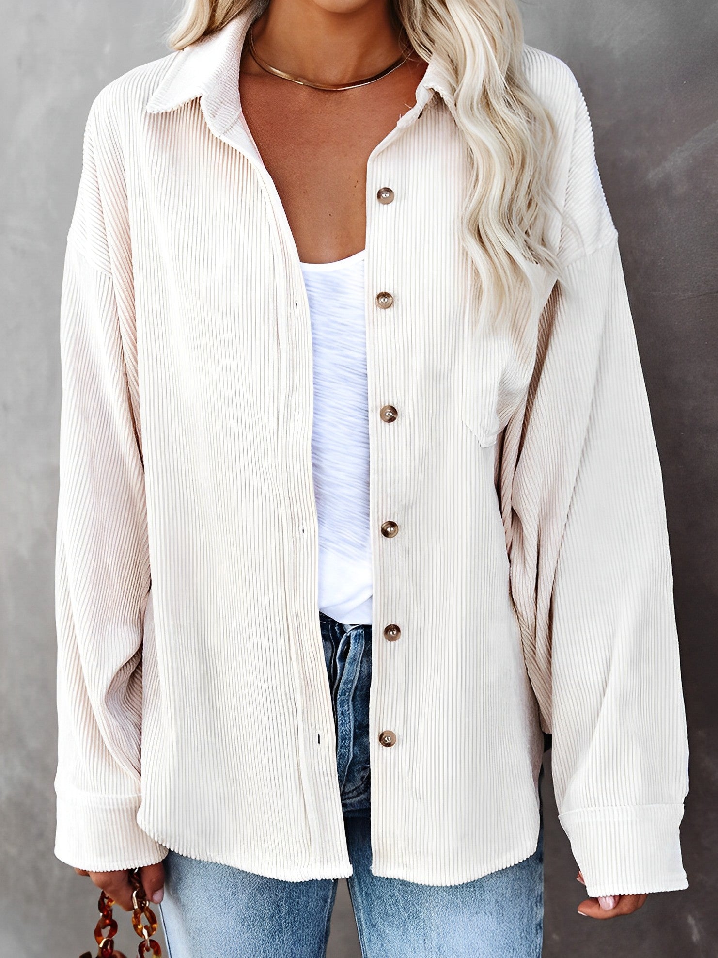 Heidi-Mode | Kord Knopf-Jacke