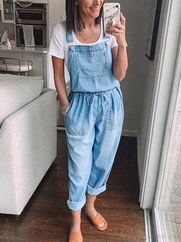 Heidi-Mode | Jahrgang Schnür Denim Overall