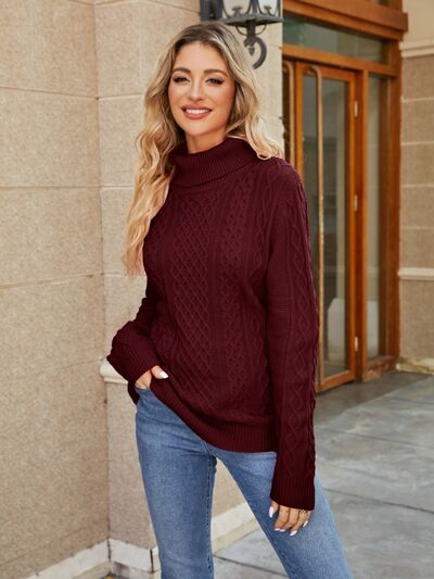 Heidi-Mode | Kabelstrick Stehkragenpullover