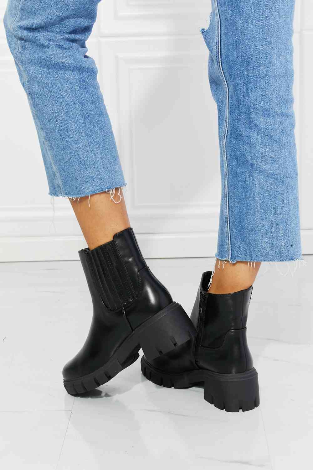 Heidi-Mode | Mmshoes Was Es Braucht Lug-Sohle Chelsea-Stiefel In Schwarz
