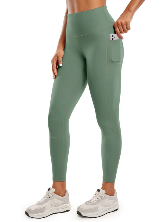 Heidi-Mode | Schnell Trocknende Damen Yogalegging mit Hohem Bund und Tasche