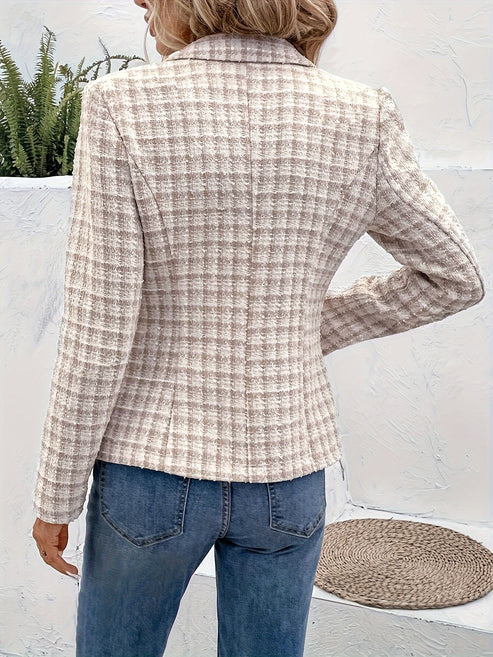 Heidi-Mode | Eleganter Business-Doppelreiher mit Karomuster für formelle Anlässe