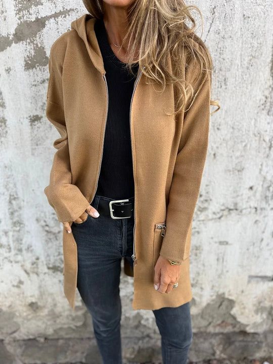 Heidi-Mode | Rundhals-Reißverschluss Langarm Freizeitjacke