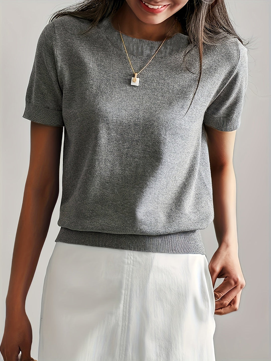 Heidi-Mode | Lässiger Pullover mit Kurzen Ärmeln für Frühling und Sommer