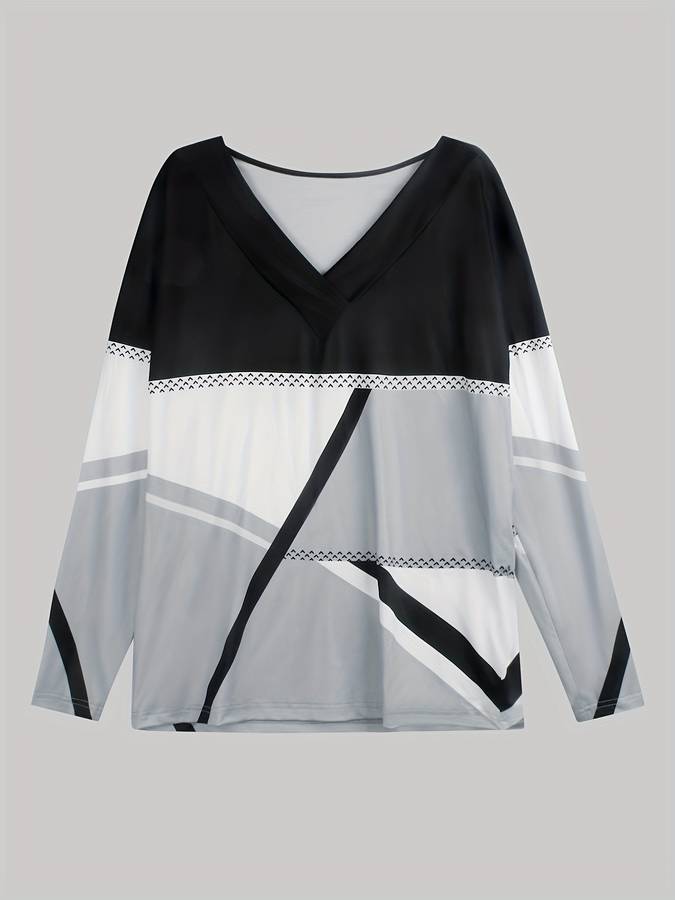 Heidi-Mode | Farbiges T-Shirt mit Geo Druck