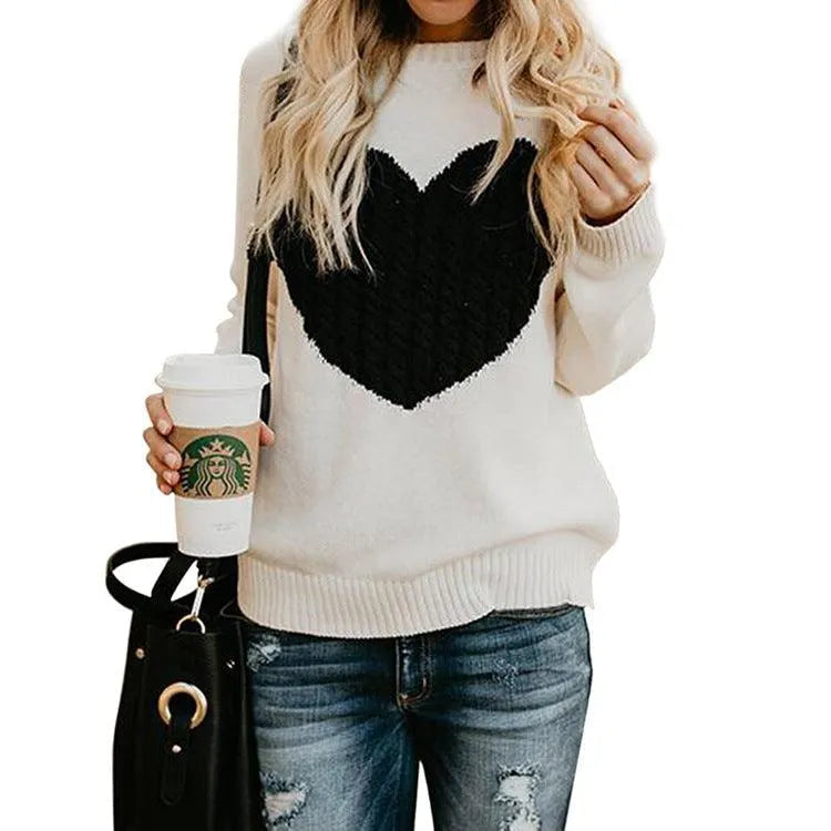 Heidi-Mode | bedruckter Pullover mit Herz