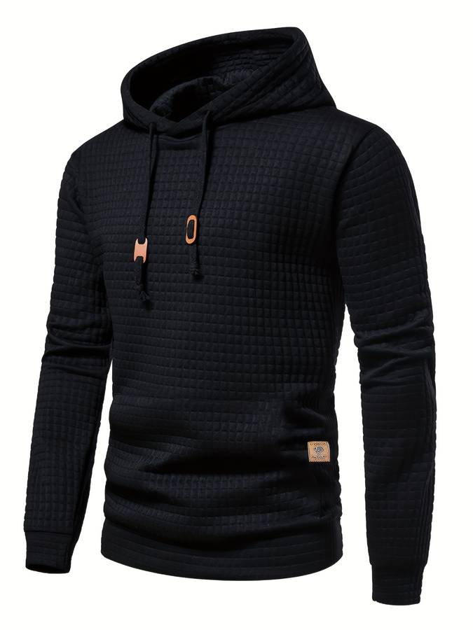 Heidi-Mode - Lässiger Waffelmuster Hoodie für Männer