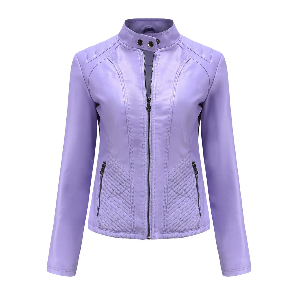 einfache dünne Lederjacke