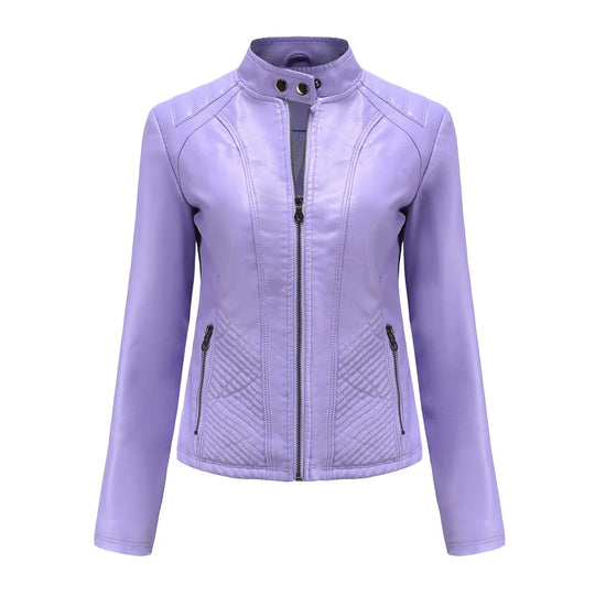 einfache dünne Lederjacke