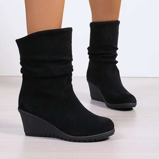 Heidi-Mode | Schicke Damen Stiefeletten mit Keilabsatz