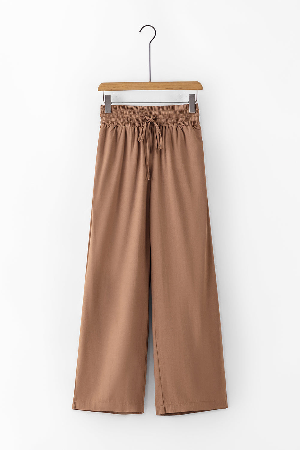 Kordelzug Elastische Taille Lässige Hose Mit Weitem Bein