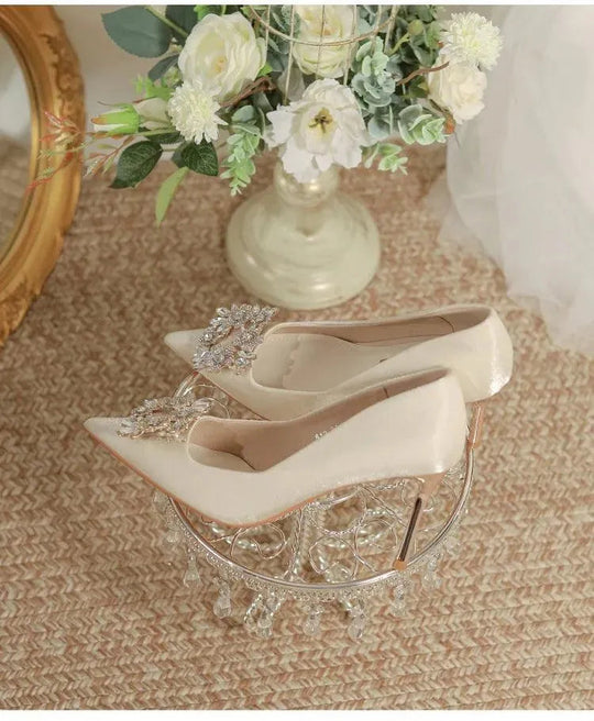 Heidi-Mode | Brautschuhe Stiletto mit Strass
