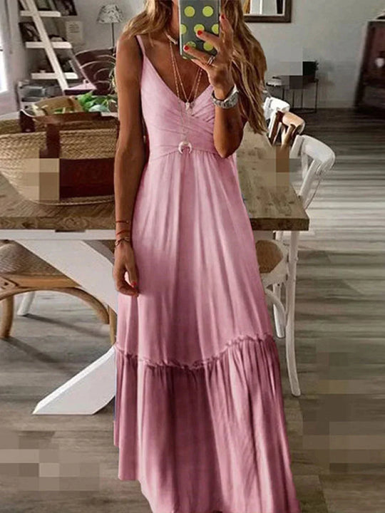 Heidi - Elegantes lässiges langes Sommerkleid