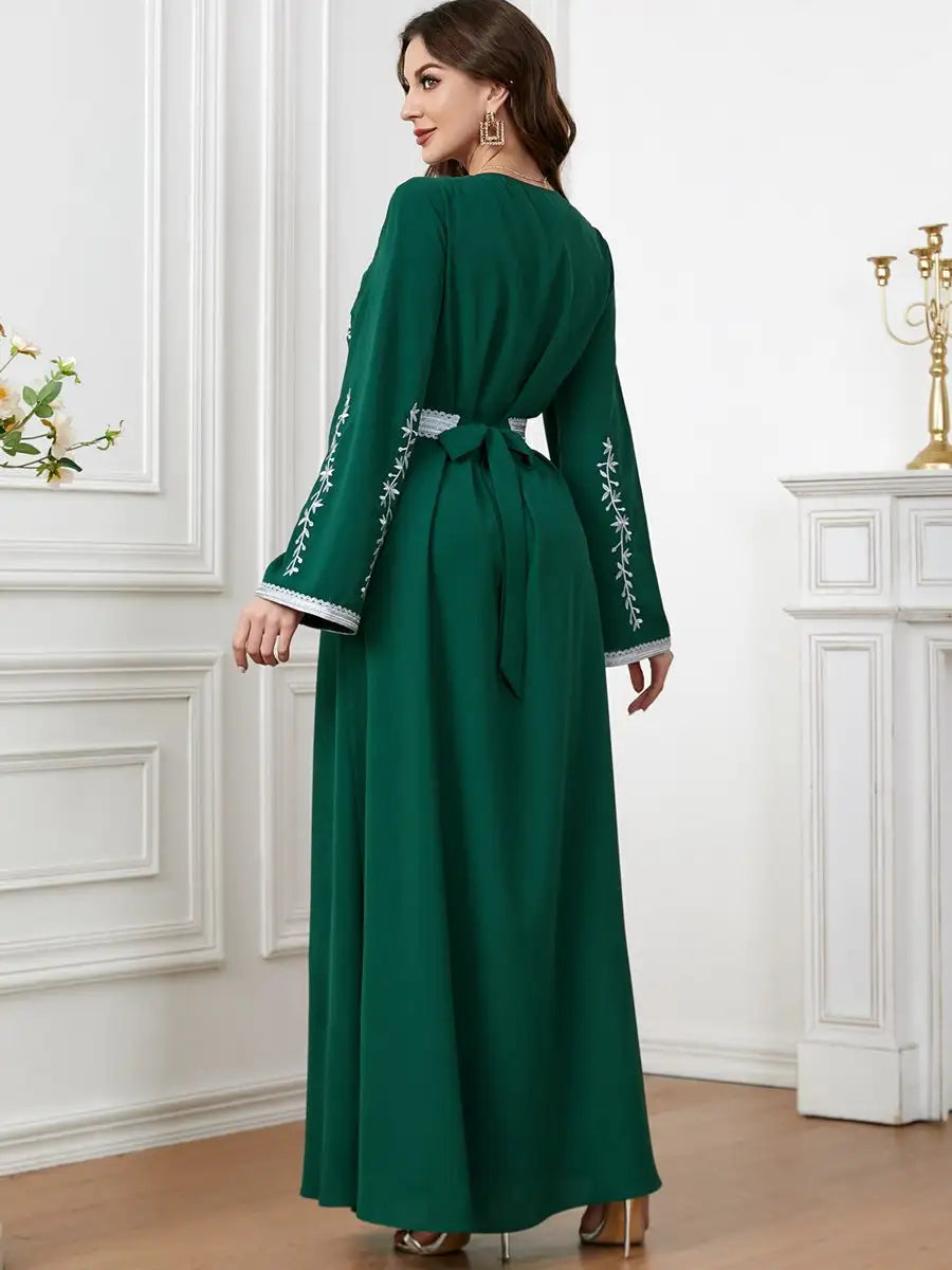 Heidi-Mode | Eid Bestickte Damen Kaftan Kleid Jalabiya