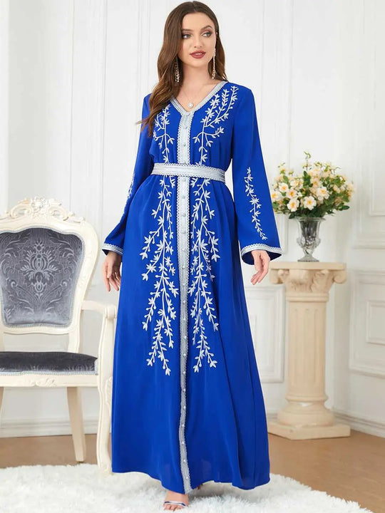 Heidi-Mode | Eid Bestickte Damen Kaftan Kleid Jalabiya