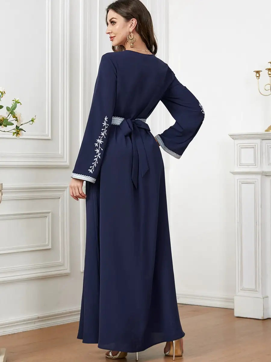 Heidi-Mode | Eid Bestickte Damen Kaftan Kleid Jalabiya
