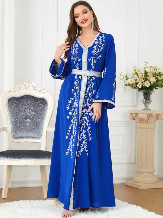 Heidi-Mode | Eid Bestickte Damen Kaftan Kleid Jalabiya