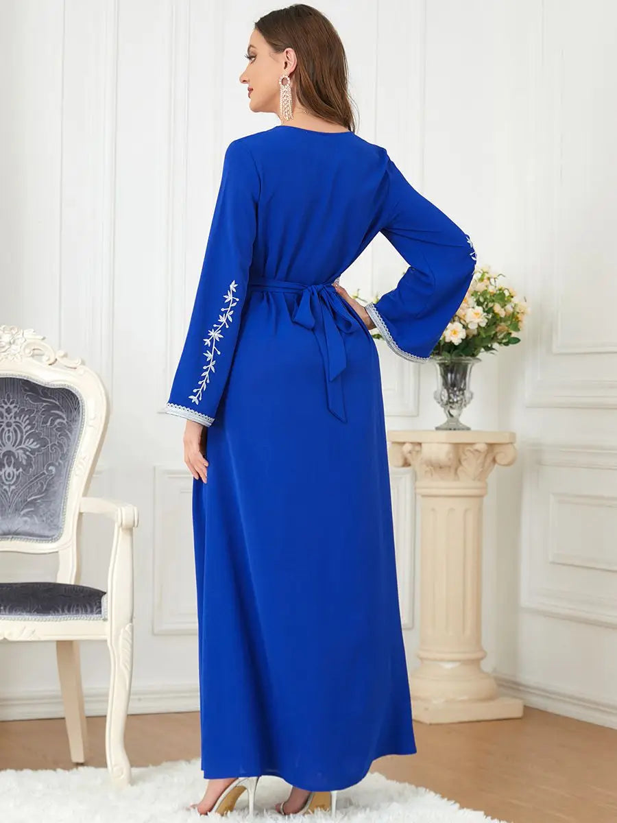 Heidi-Mode | Eid Bestickte Damen Kaftan Kleid Jalabiya