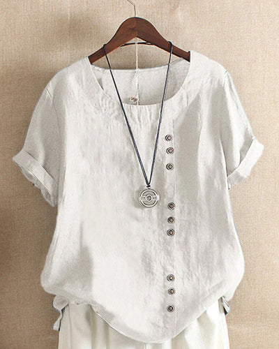 Heidi-Mode | Elegantes Damen Leinen T-shirt für Sommerliche Outfits