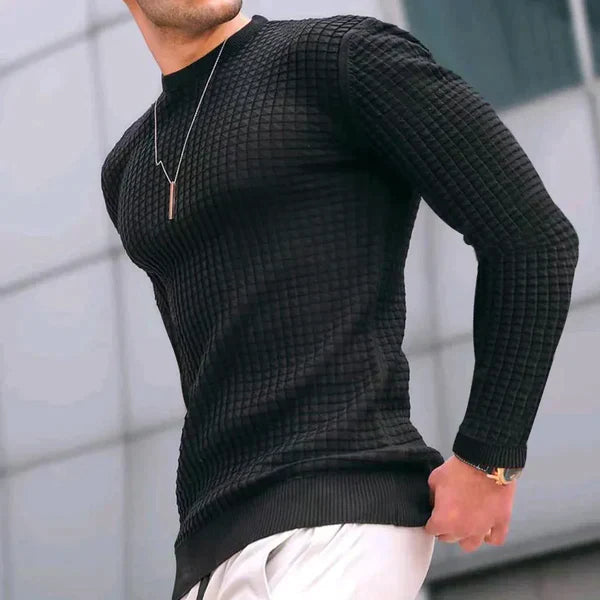 Heidi-Mode | Eleganter Milano Slim Fit Strukturstrickpullover