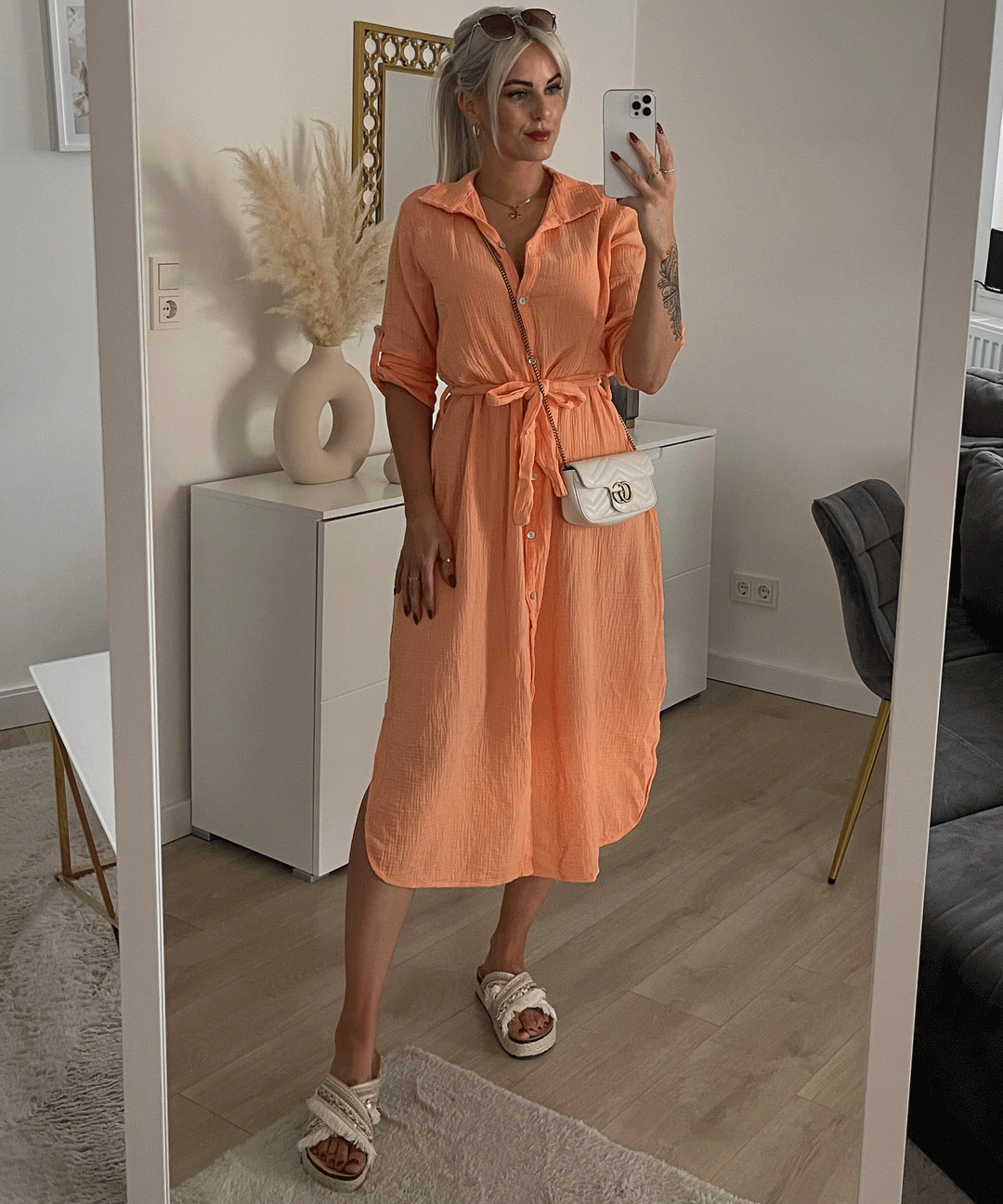 Kleid Elena Lang Hellorange