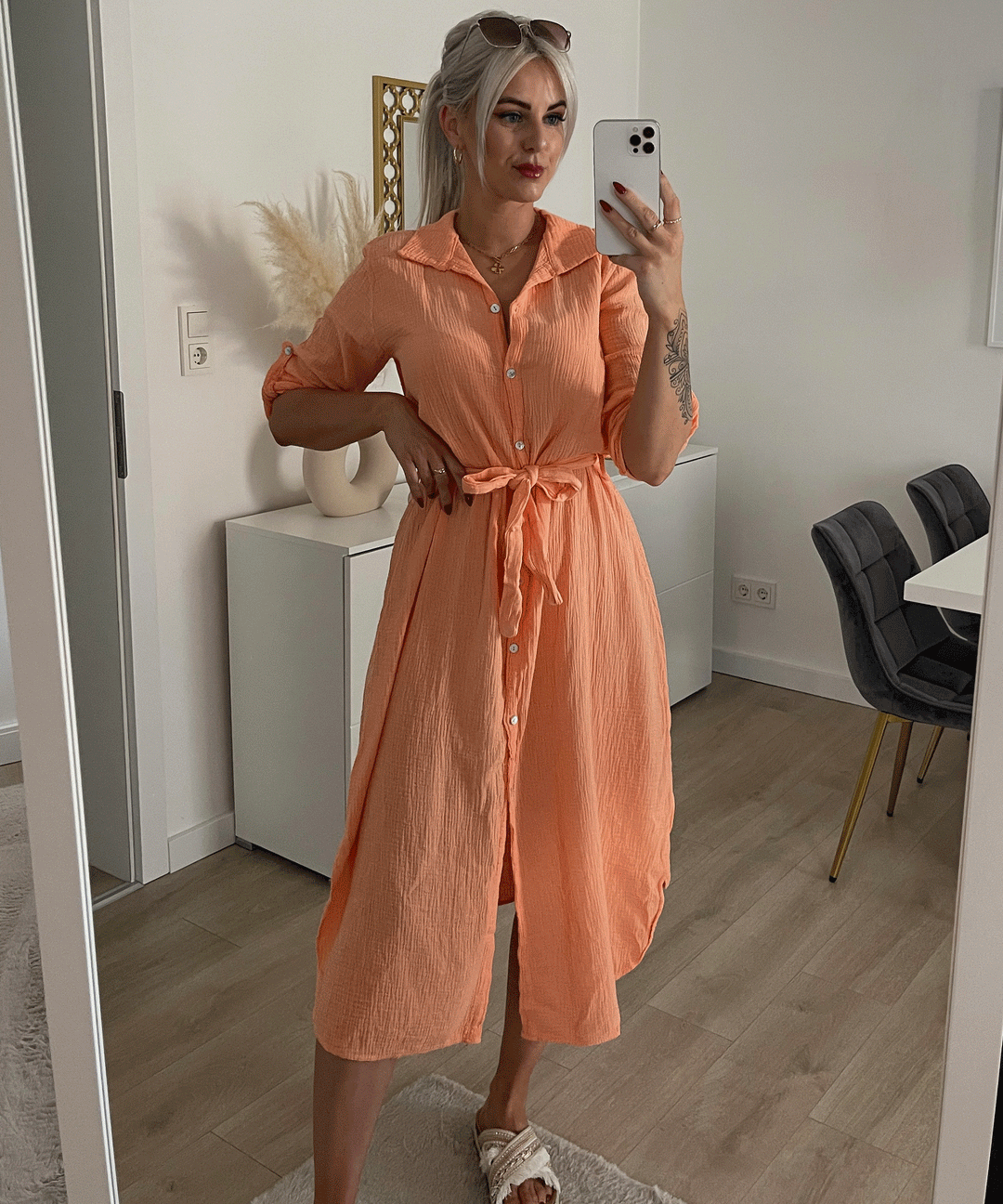 Kleid Elena Lang Hellorange