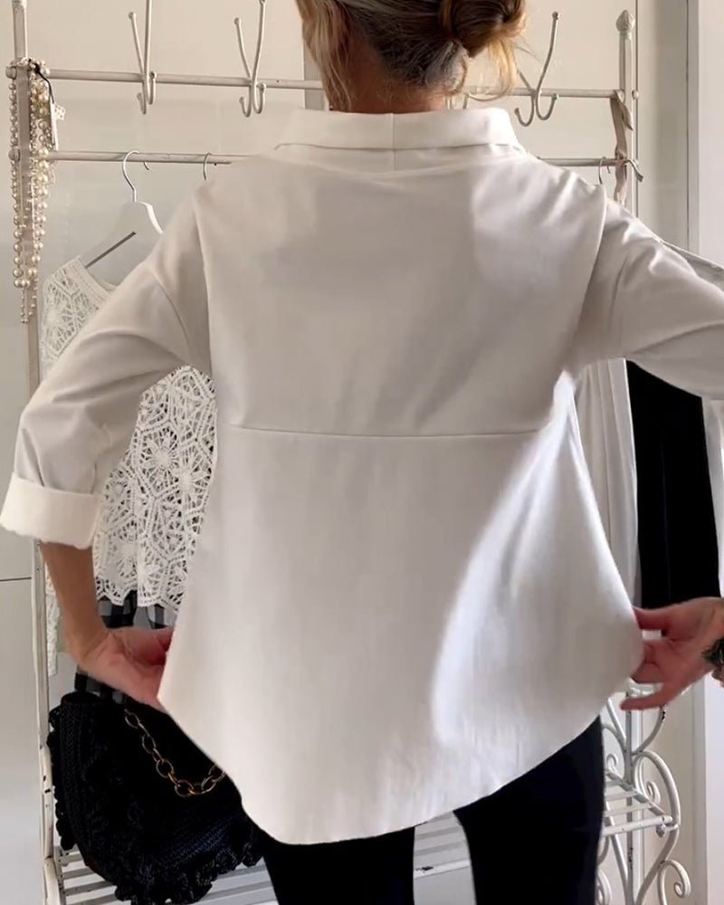 Heidi-Mode | Elegante Bluse mit Lockerem Rollkragen