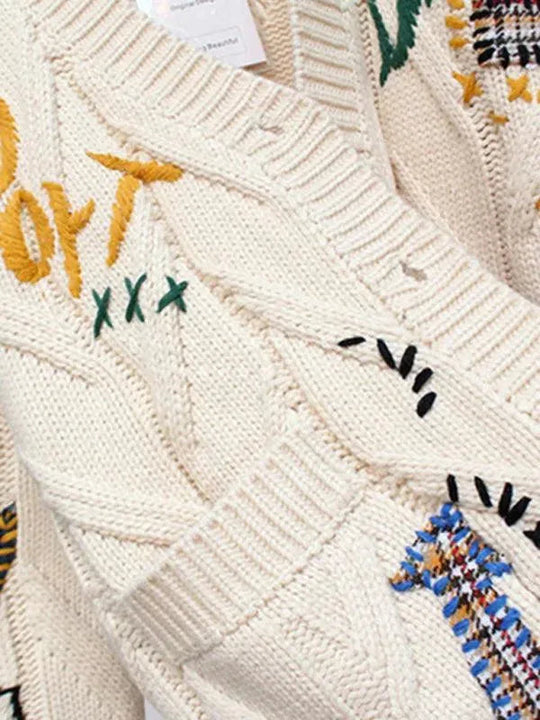 Heidi-Mode | Lockerer Kürzerer Strickjacke Pullover