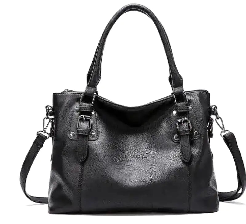 Heidi-Mode – Vintage große Kapazität Handtasche aus weichem Material mit Schulterriemen
