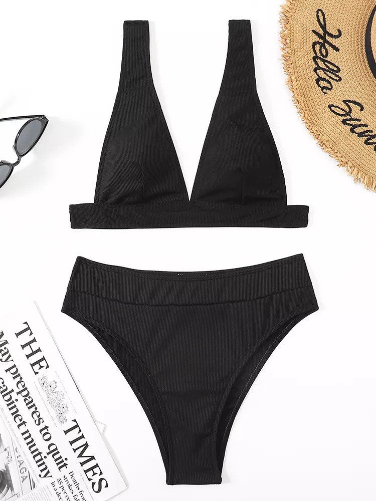 Heidi-Mode | Sechste Ribbelige Bikini mit Hoher Taille