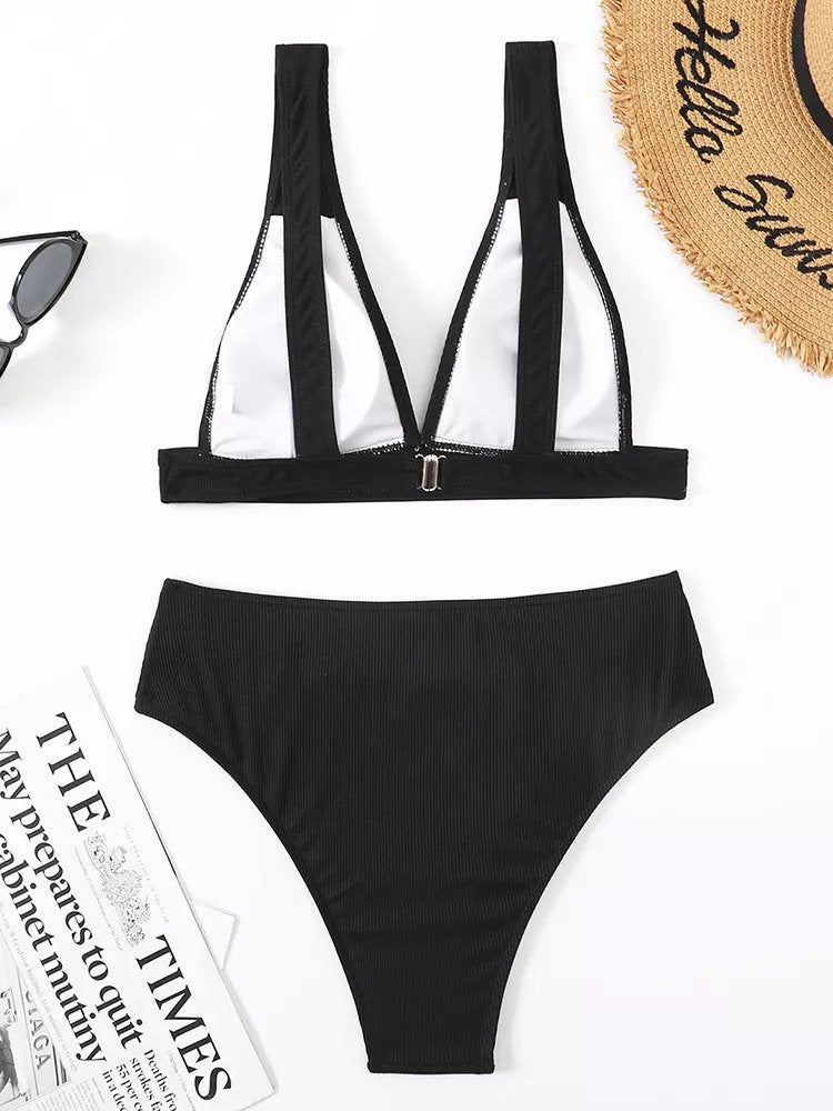 Heidi-Mode | Sechste Ribbelige Bikini mit Hoher Taille