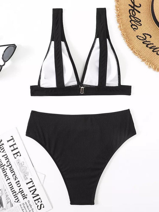 Heidi-Mode | Sechste Ribbelige Bikini mit Hoher Taille