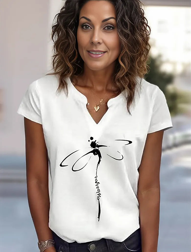 Heidi-Mode | Kurzärmeliges Print-Top