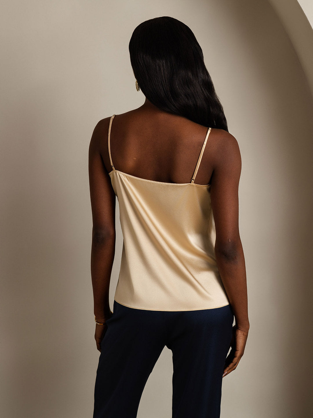 Heidi-Mode | Seide Entspannt Spaghettiträger Camisole Top