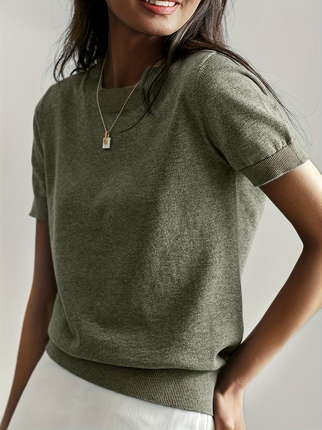 Heidi-Mode | Lässiger Pullover mit Kurzen Ärmeln für Frühling und Sommer