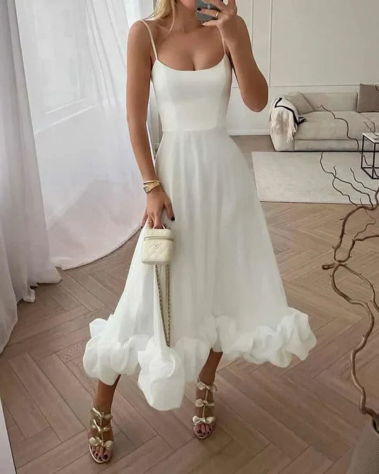 Heidi-Mode | Elegantes Midikleid Schick Luxe Materialen