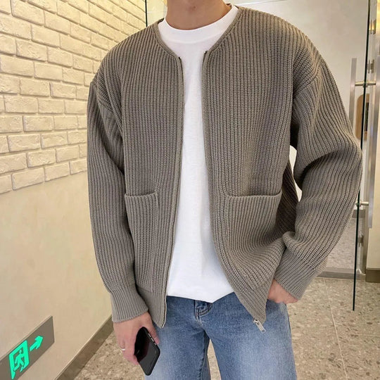 Heidi-Mode | Herren Strickjacke mit Reißverschluss