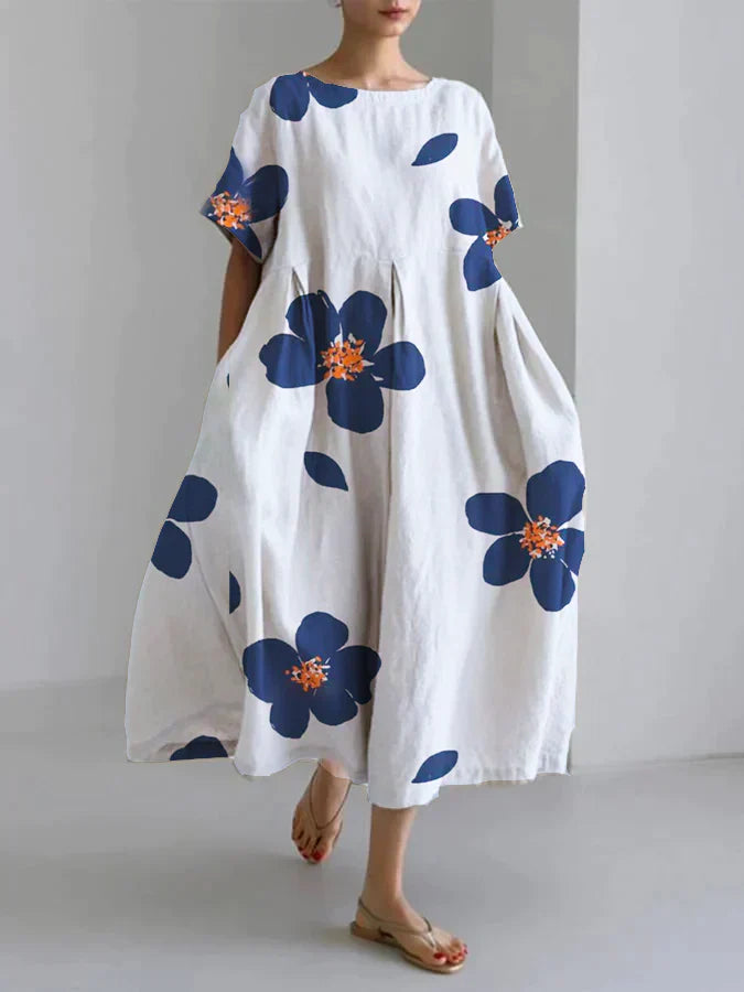 Heidi-Mode | Lässiges Lockeres Blumen Elegante Sommerkleider Damen Elegante Sommerkleider Damen