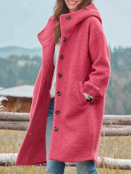 Winddichte warme Herbst/Winterjacke mit einfarbiger Farbe und Taschen