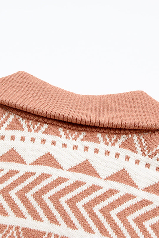 Geometry Knit Quarter Zip Pullover