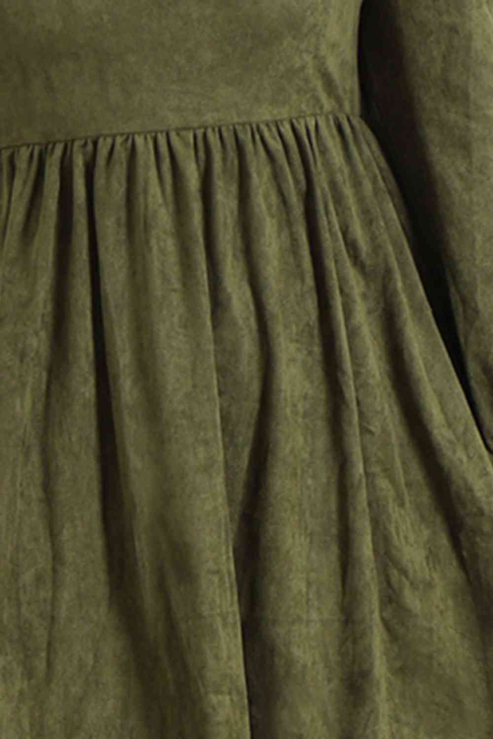 Heidi-Mode | Quadrat-Ausschnitt Dreiviertel-Ärmel Mini Kleid
