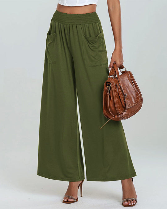 Heidi-Mode | Hosen Tasche Elastischer Bund Bootcut