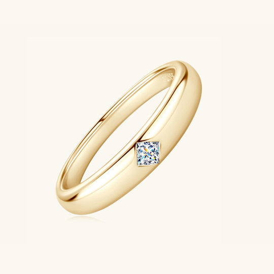 Heidi-Mode | 925 Sterling Silber Eingelassener Moissanite Ring