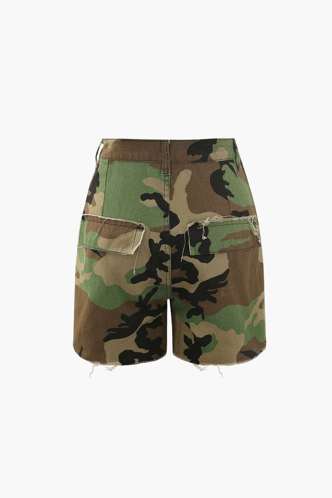 Heidi-Mode | Hosen Camo Cargo Ripped Shorts