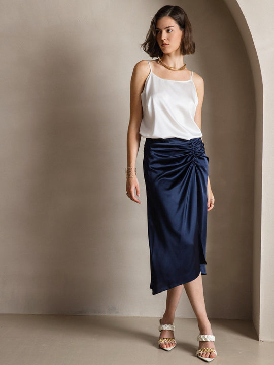 Heidi-Mode | Seide Entspannt Spaghettiträger Camisole Top