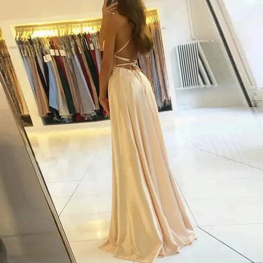 Heidi-Mode | Elegantes Abendkleid aus glänzendem Satin