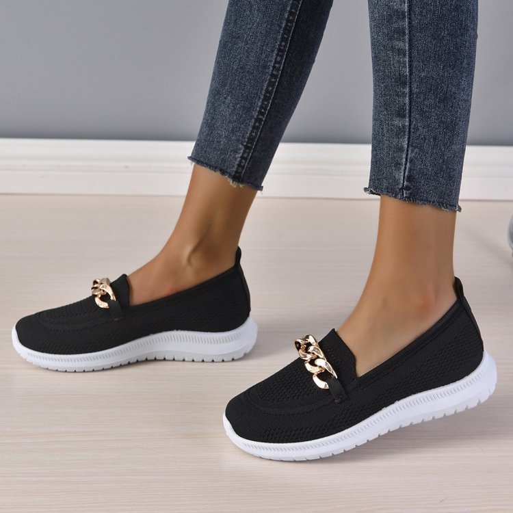 Heidi-Mode | Sportliche Mesh Damen Schuhe mit Kettenmuster