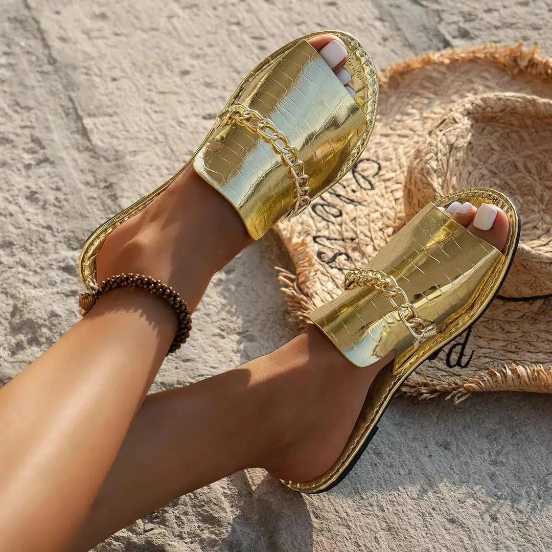 Heidi-Mode | Glamour Sandalen mit Kette – Luxus und Stil für den Sommer!
